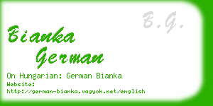 bianka german business card